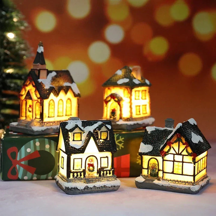 Funkelnde Weihnachtskirche als stimmungsvolle Festtagsdekoration