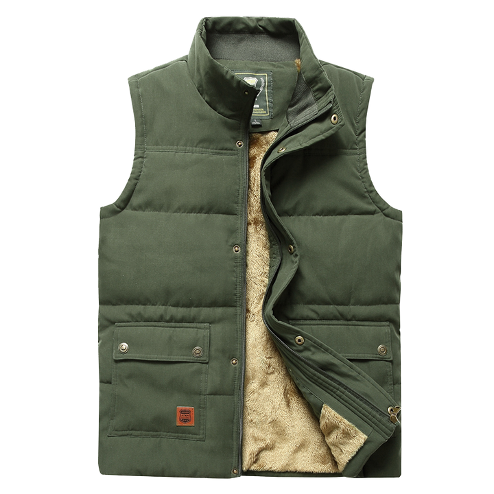 Men's vest with fur lining and insulated design
