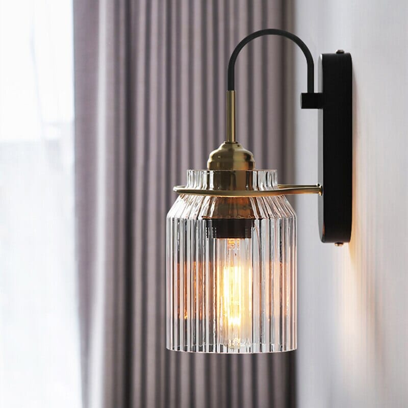 Glass wall lamp in Nordic minimalism