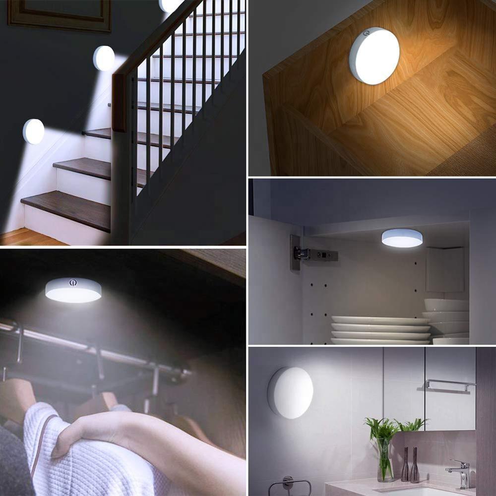Wireless LED night light with motion sensor for hallway and bedroom