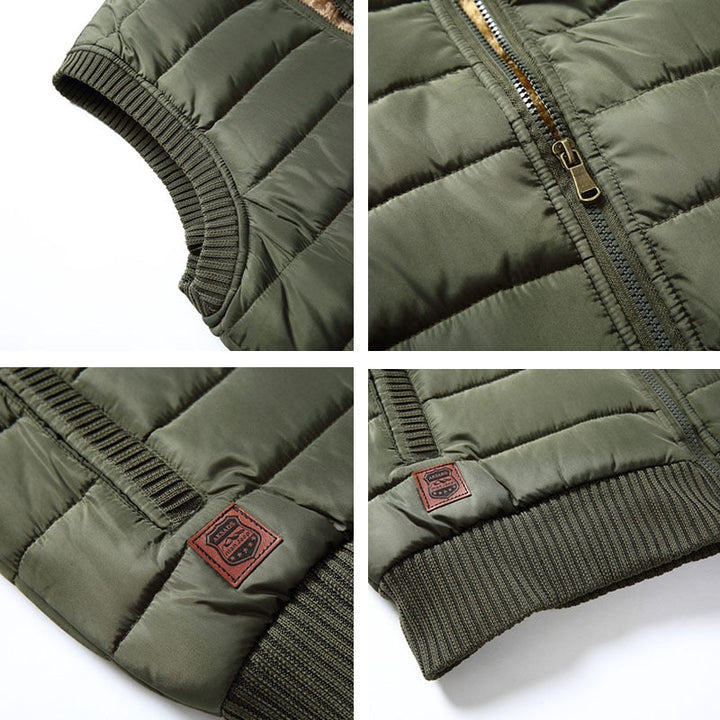 Men's vest with fur lining and insulated design