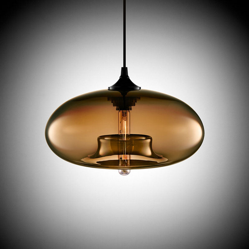 Glass pendant light – modern, colorful &amp; in Art Deco style