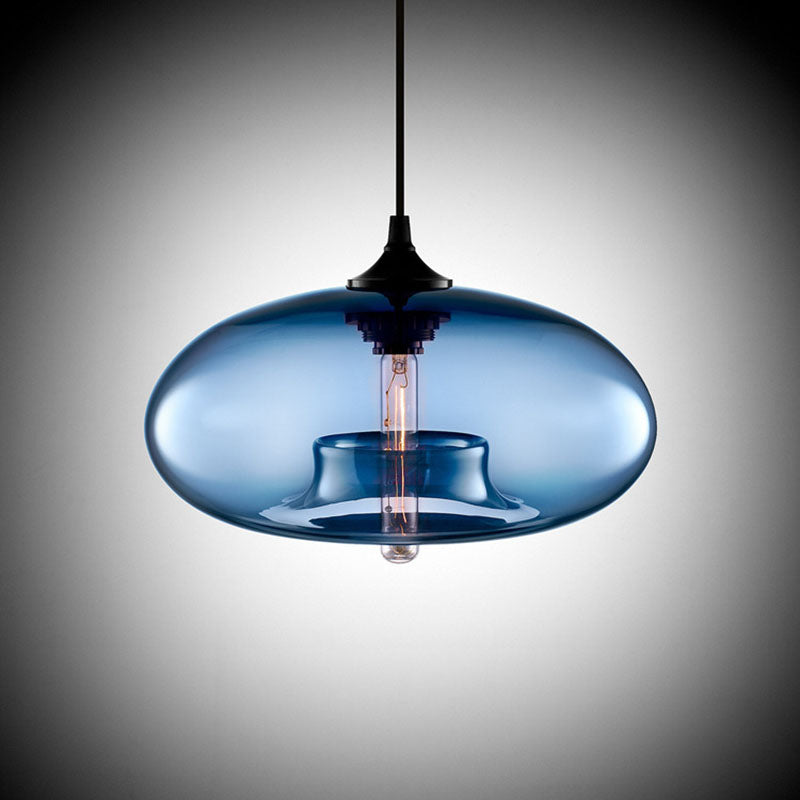 Glass pendant light – modern, colorful &amp; in Art Deco style