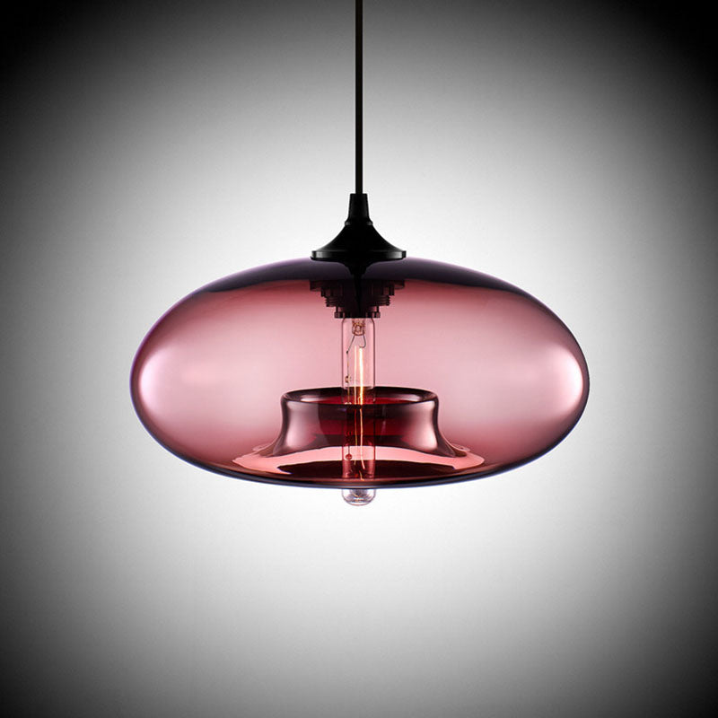 Glass pendant light – modern, colorful &amp; in Art Deco style