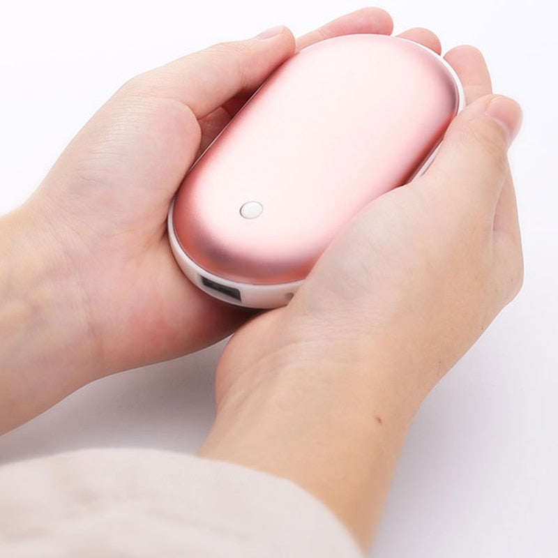Rechargeable hand warmer with power bank