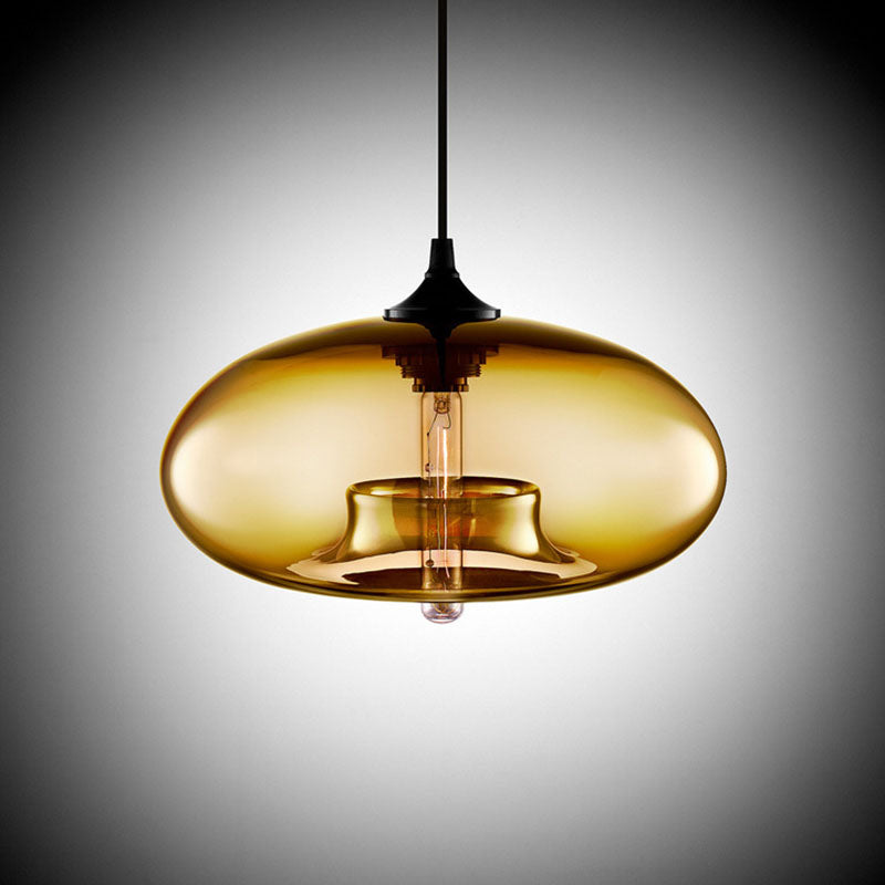 Glass pendant light – modern, colorful &amp; in Art Deco style
