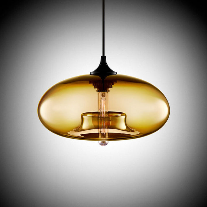 Glass pendant light – modern, colorful &amp; in Art Deco style