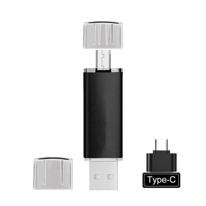 Versatile USB flash drive with USB-C &amp; USB-A for smartphone, laptop &amp; tablet