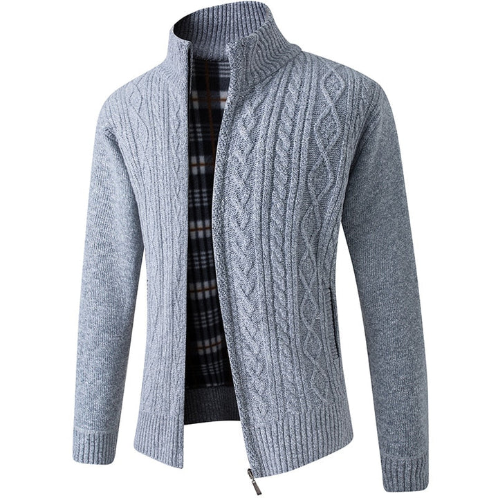 Men's knitted vest with soft lining