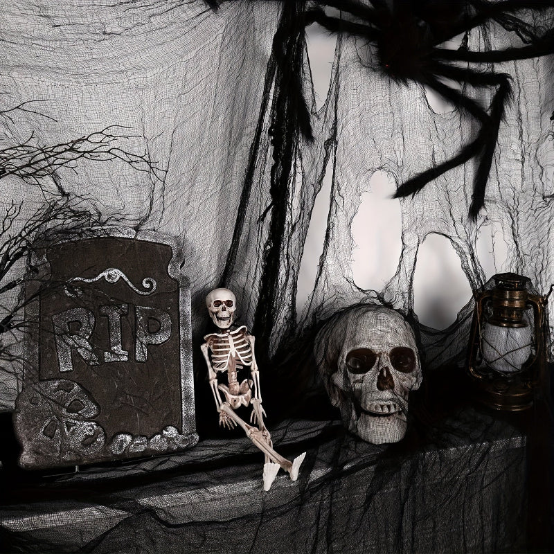 Black Halloween Fabric Cloth – Spooky Hanging Decoration for Home &amp; Party