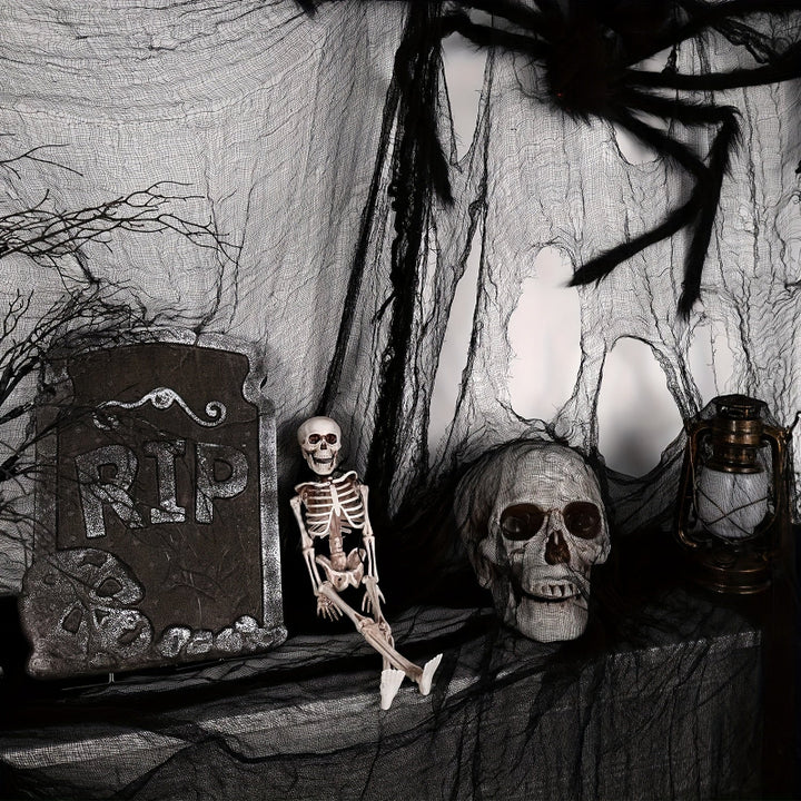 Black Halloween Fabric Cloth – Spooky Hanging Decoration for Home &amp; Party