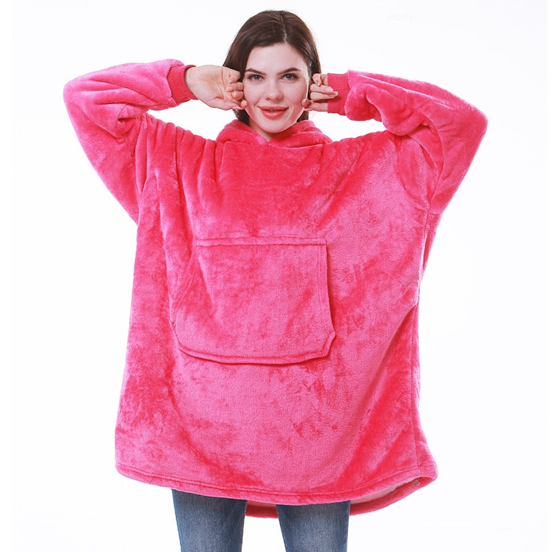Women's Oversized Hoodie Blanket with Hood 