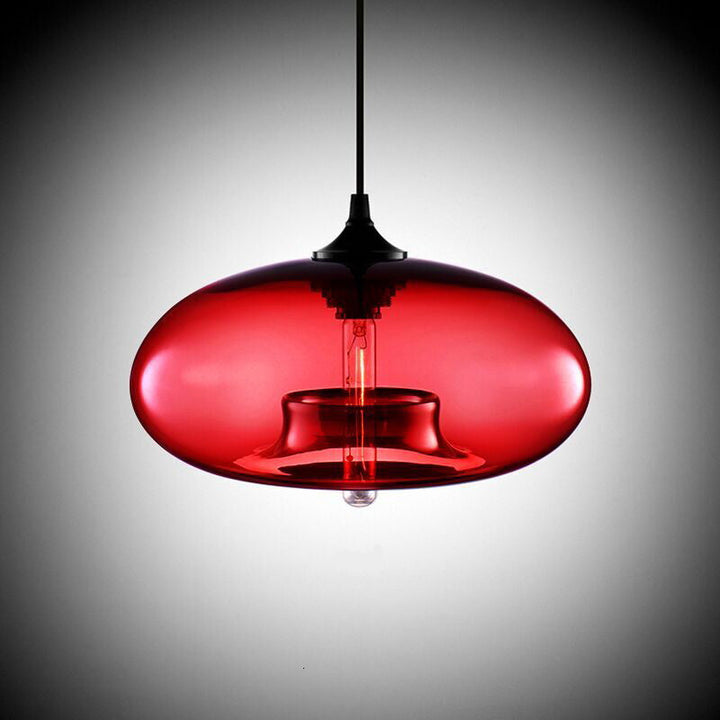 Glass pendant light – modern, colorful &amp; in Art Deco style