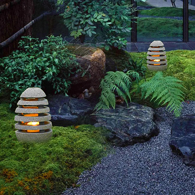 Outdoor light with stone look – Natural path lighting for garden &amp; terrace