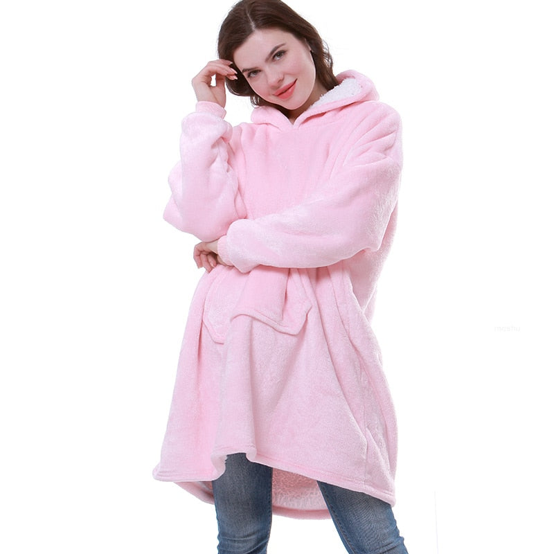 Women's Oversized Hoodie Blanket with Hood 