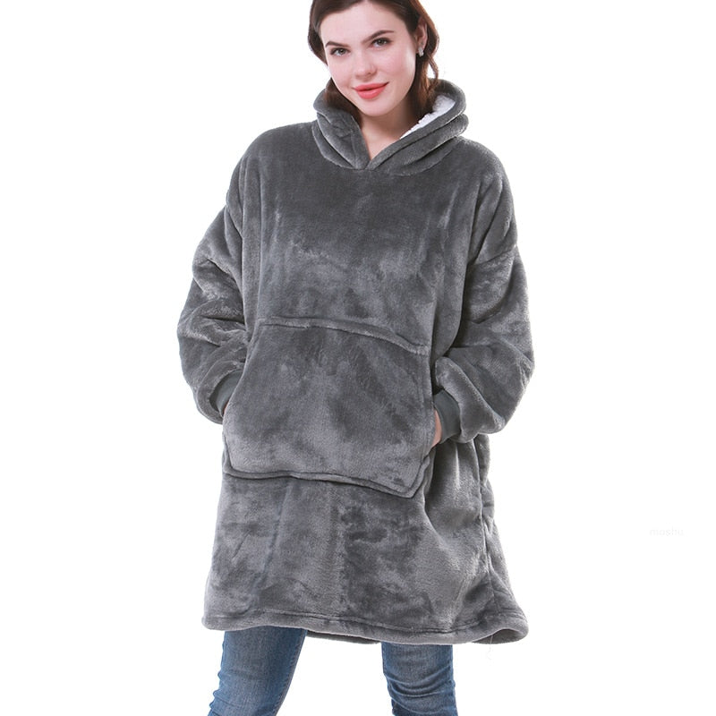 Women's Oversized Hoodie Blanket with Hood 