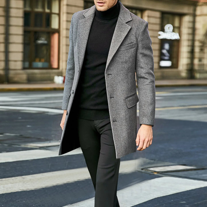 Men's Coat with Classic Lapel
