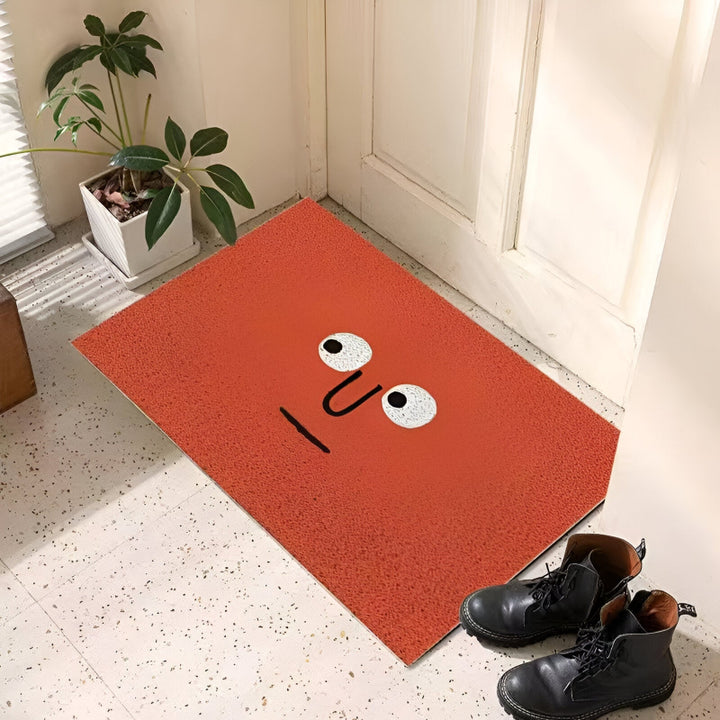 Cute smiley face doormat – non-slip &amp; water-absorbing for the entrance area