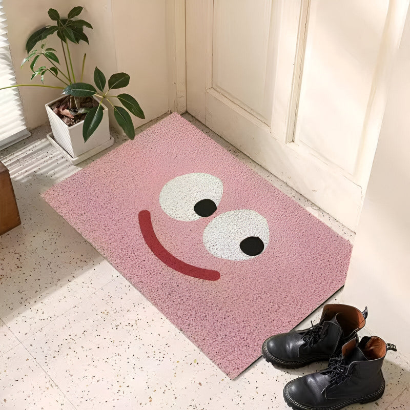 Cute smiley face doormat – non-slip &amp; water-absorbing for the entrance area