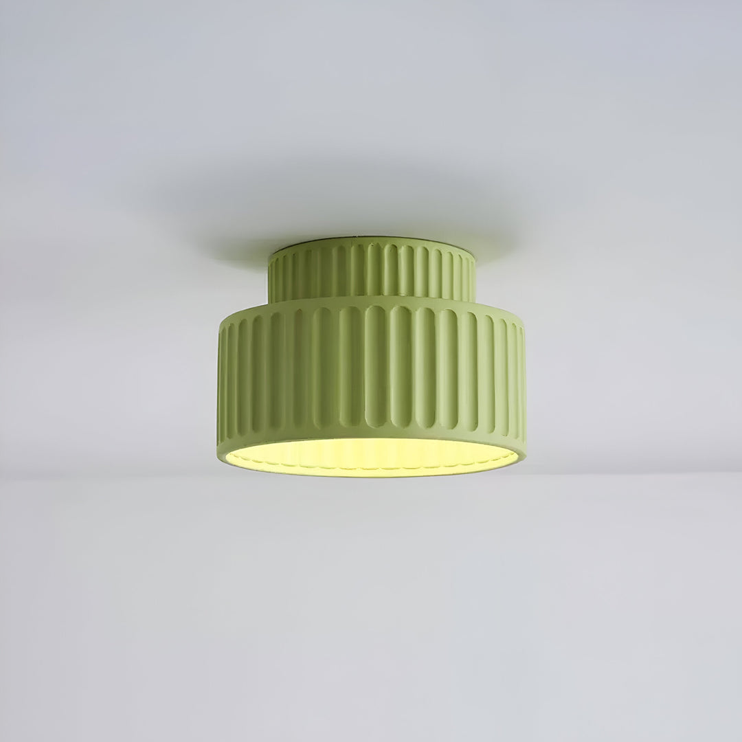 Ceiling light – Ribbed resin design for timeless elegance