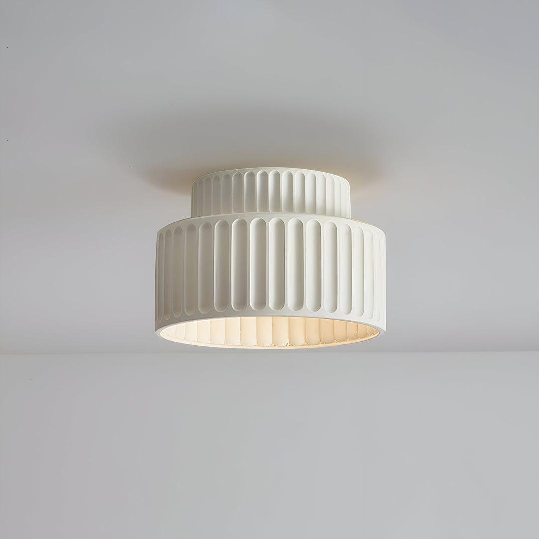 Ceiling light – Ribbed resin design for timeless elegance