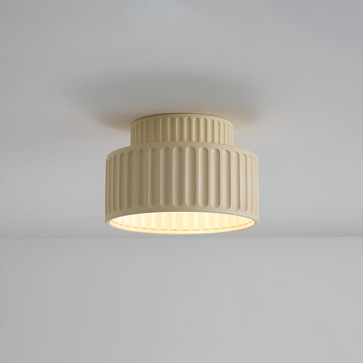 Ceiling light – Ribbed resin design for timeless elegance