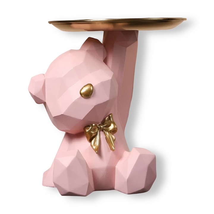 Serviertablett Geometrische Bärenfigur Aus Kunstharz