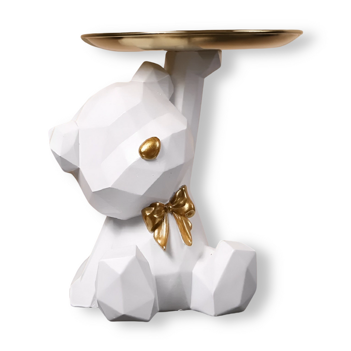 Serviertablett Geometrische Bärenfigur Aus Kunstharz