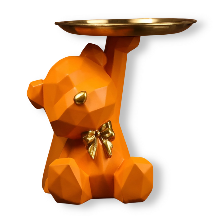Serviertablett Geometrische Bärenfigur Aus Kunstharz