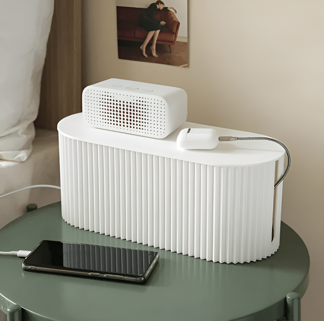 Cable box in macaron colors for stylish storage