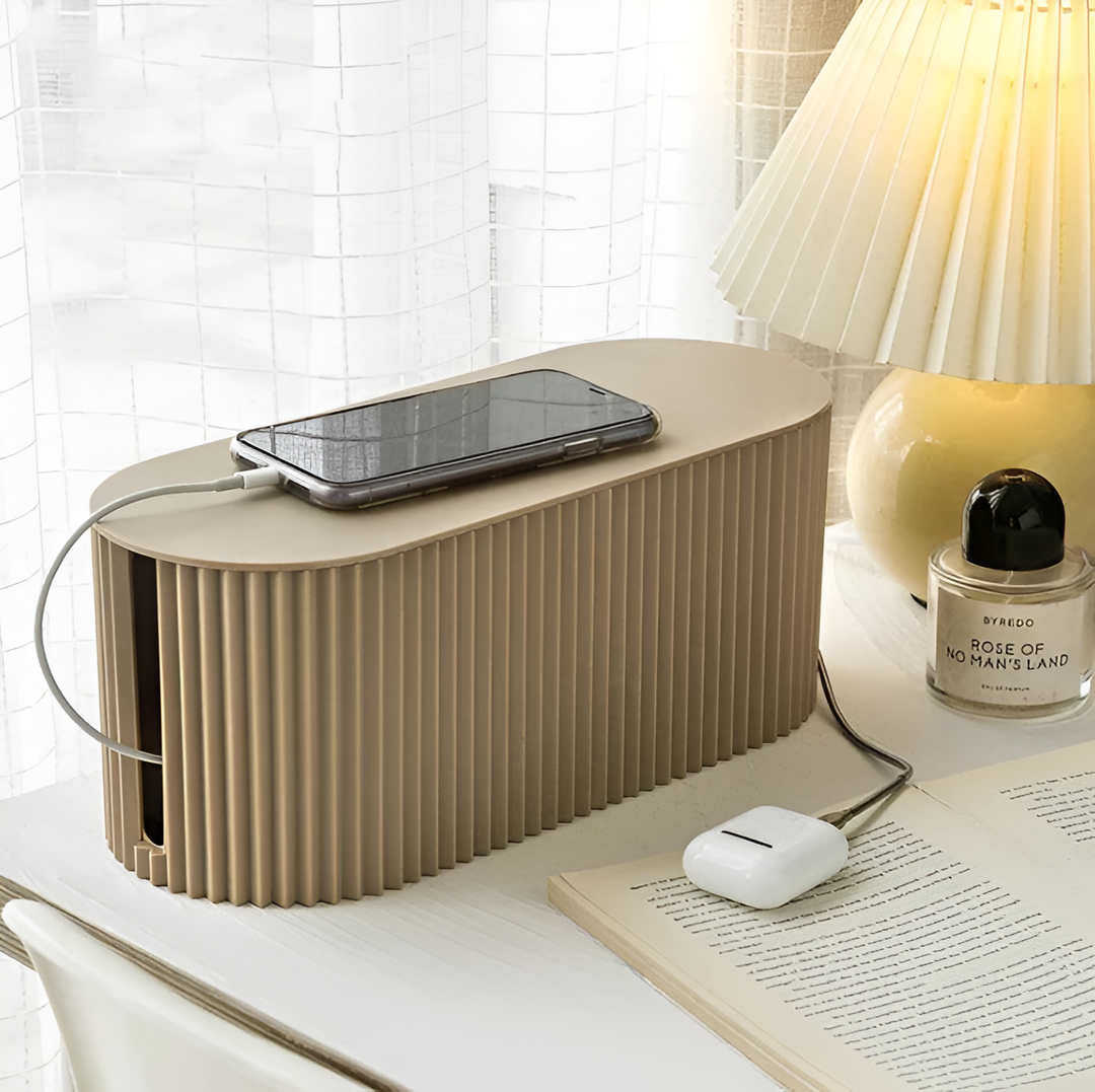 Cable box in macaron colors for stylish storage