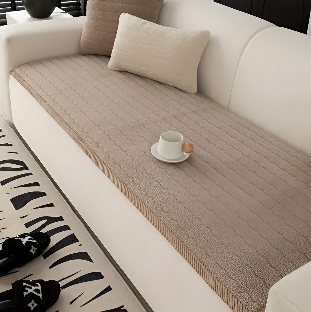 Sofa cover with non-slip seat