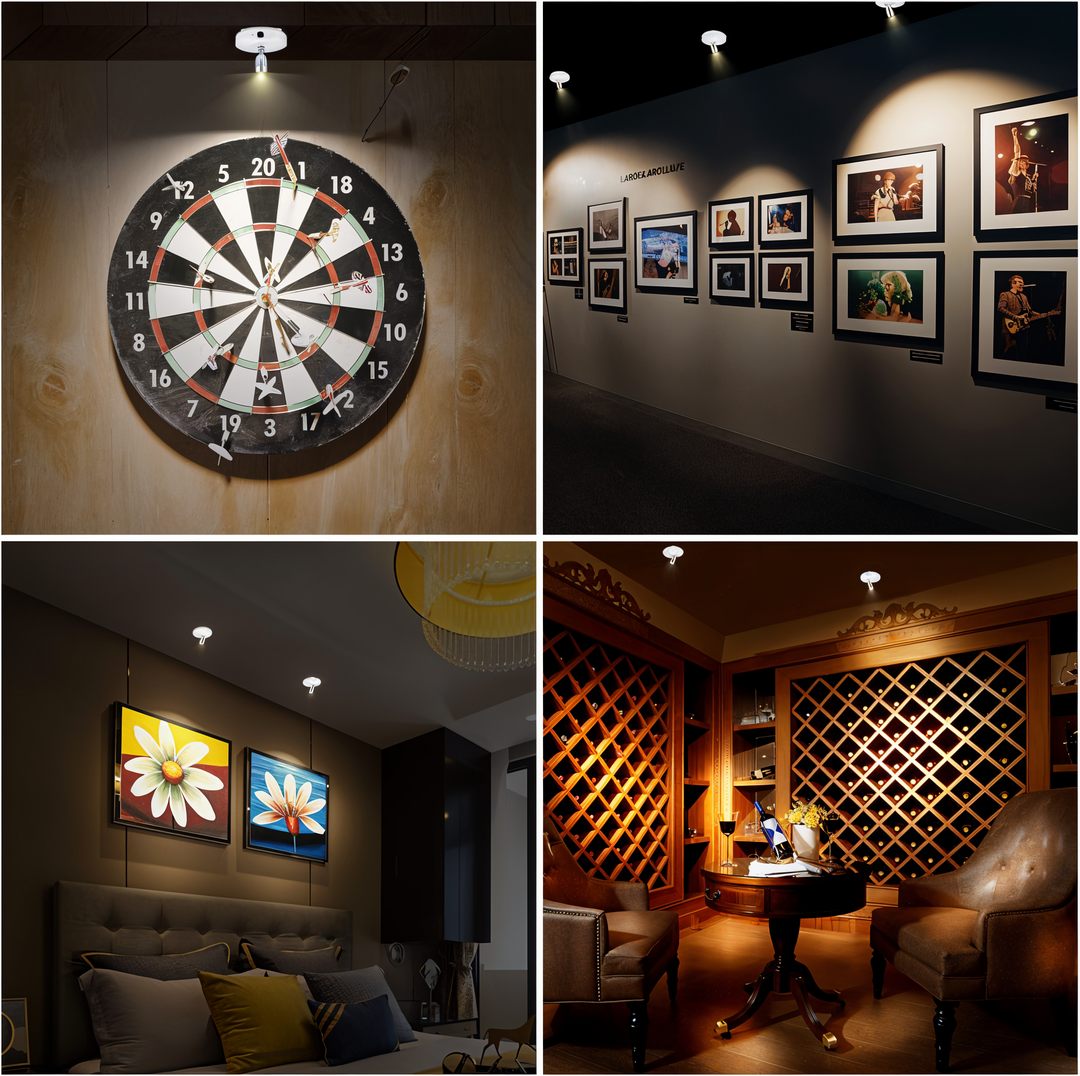 Wireless LED spotlight with remote control and dimming function