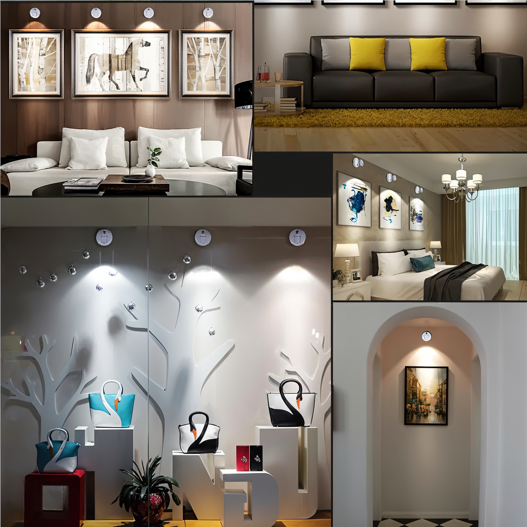 Wireless LED spotlight with remote control and dimming function