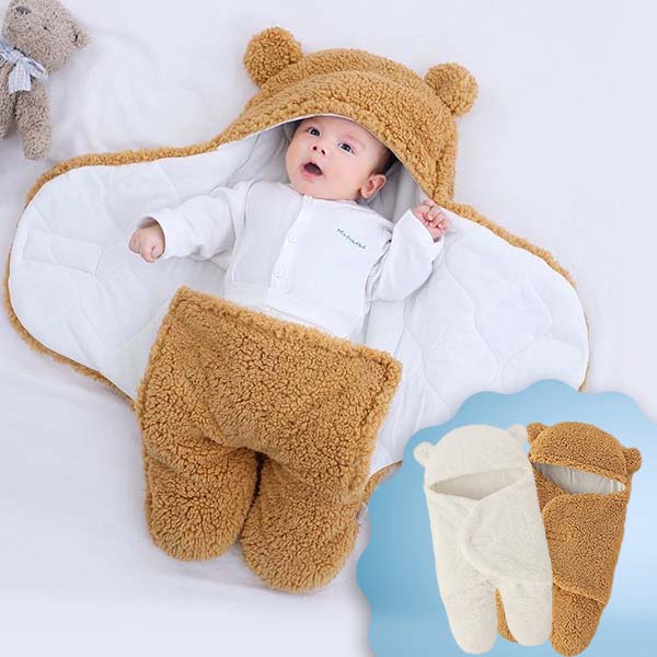 Baby sleeping bag in teddy bear design