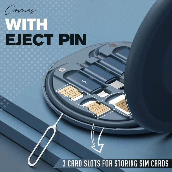 9-in-1 travel gadget set with fast charging &amp; SIM/SD card holder