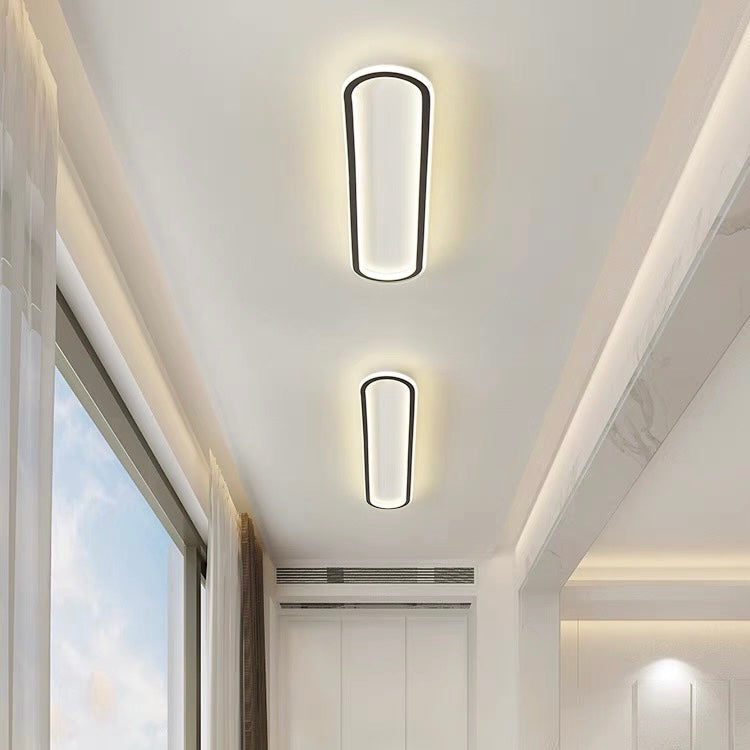 Oval dimmable LED ceiling light with color change – flat &amp; modern