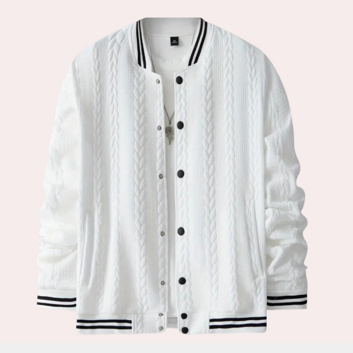 Men's Knit Sweater with Versatile Design 