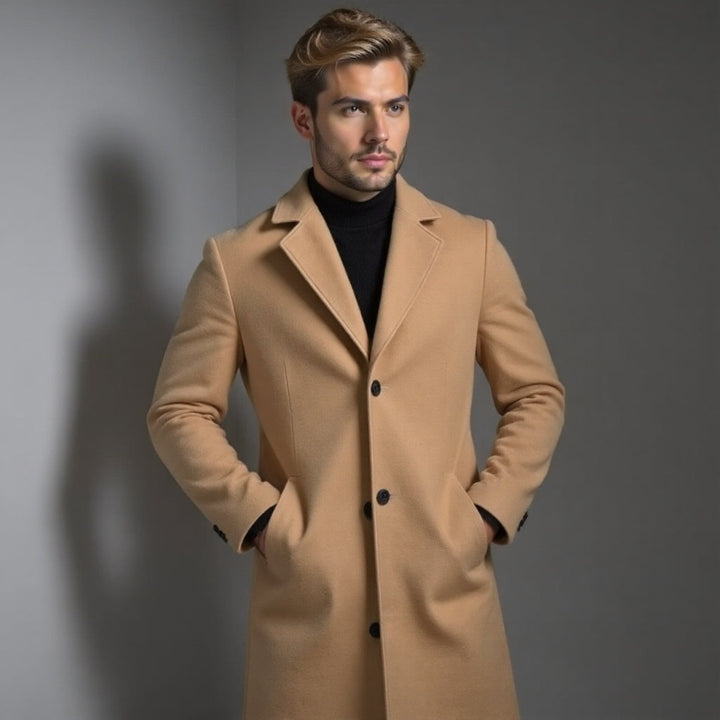 Men's Slim Fit Trench Coat for Winter