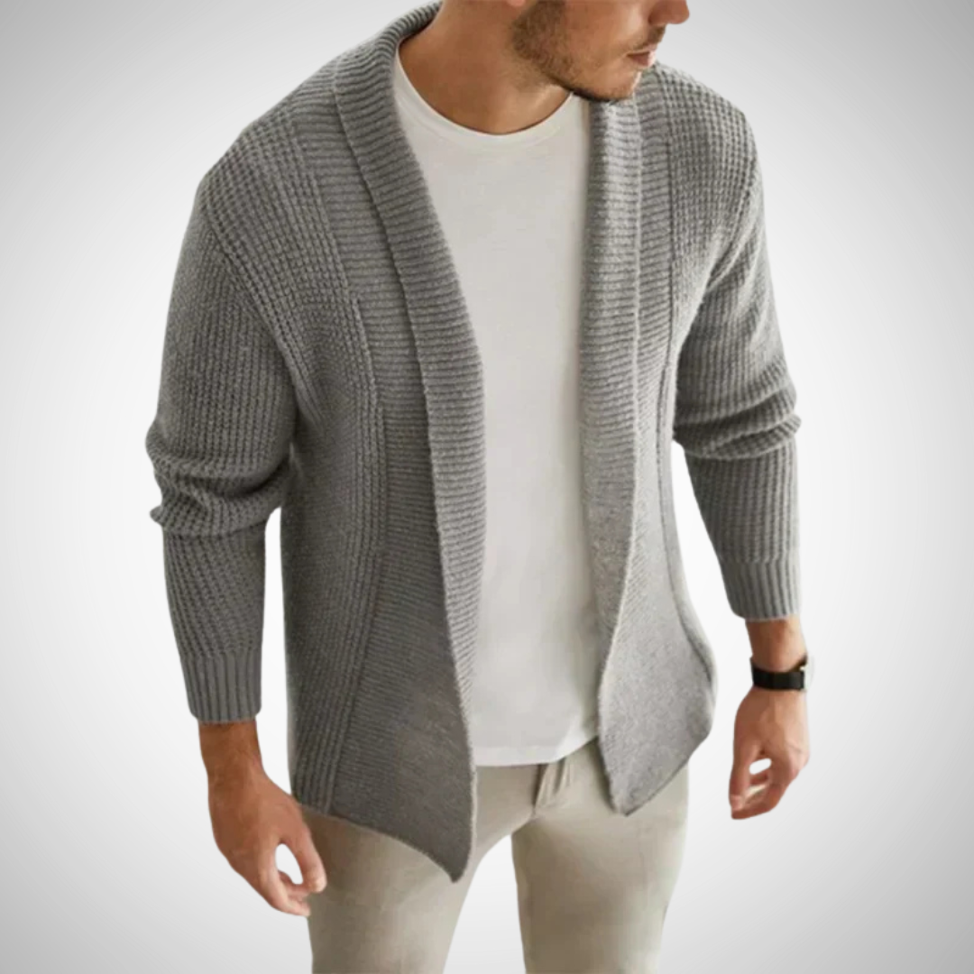 Men's Knit Cardigan with Zipper 