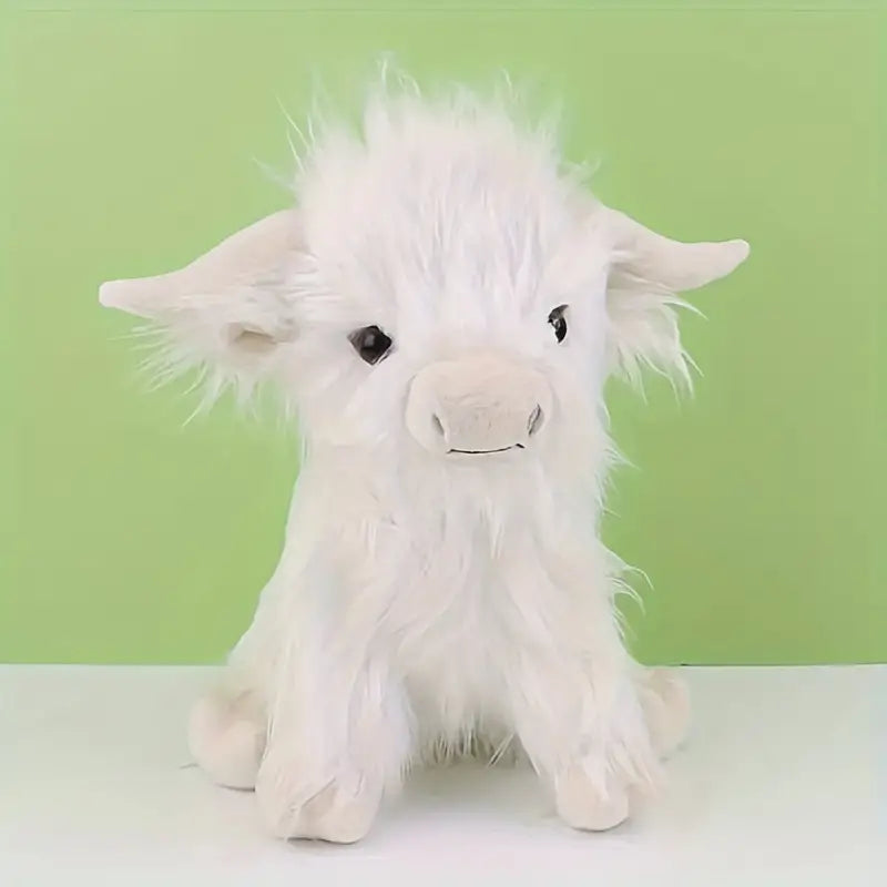 Plush Highland Cow Figure – Charming Stuffed Animal for Children and Adults