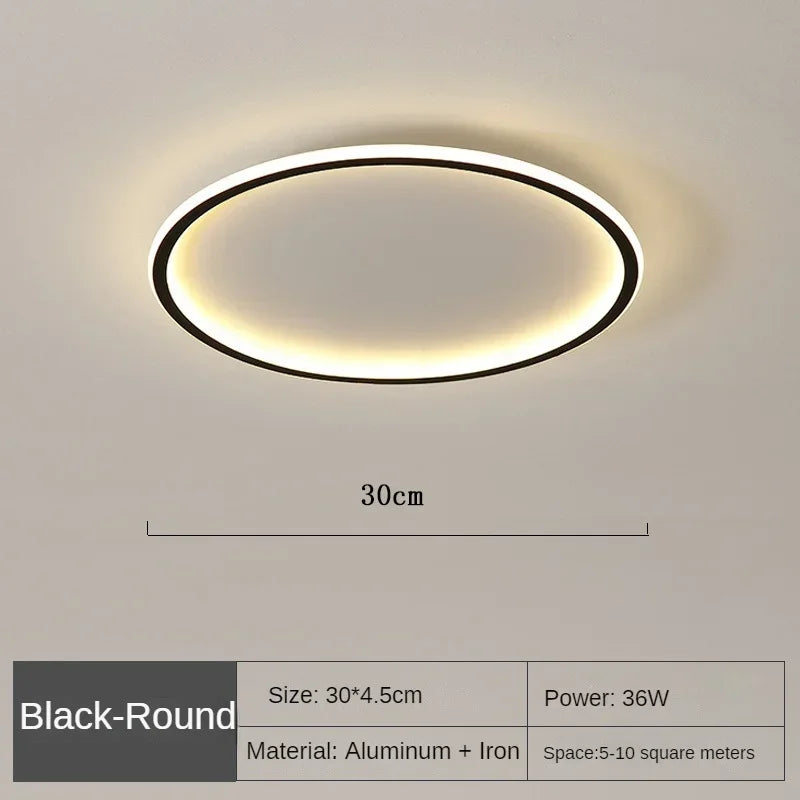 Runde LED-Deckenleuchte, gold, 30cm, 36W, Aluminium, für Wohnzimmer, Schlafzimmer, modern.