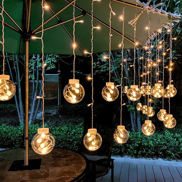 Waterproof decorative LED string lights for garden and balcony