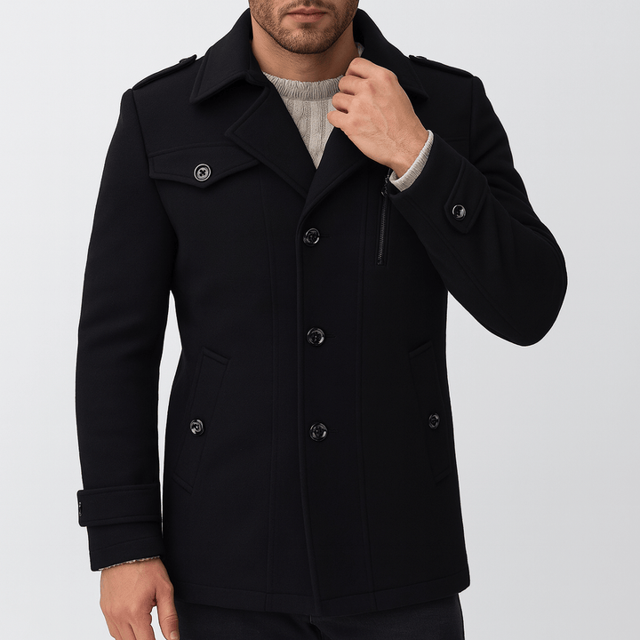 Men's Trench Coat with an Elegant Touch 
