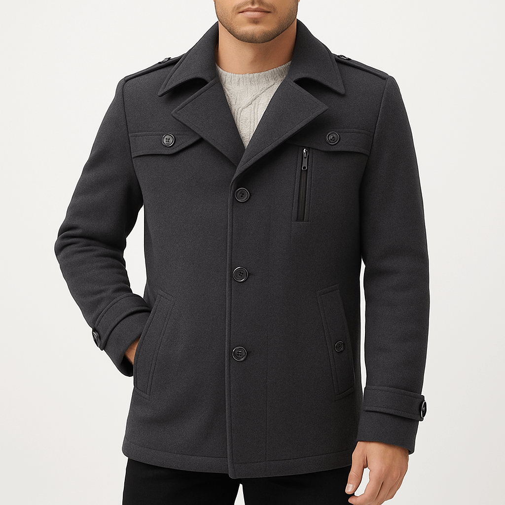 Men's Trench Coat with an Elegant Touch 