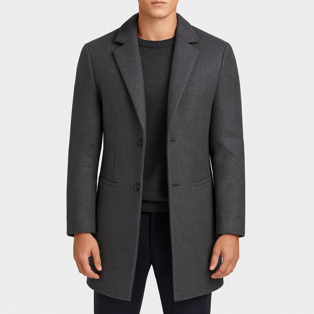 Men's Wool Coat with Classic Cut 