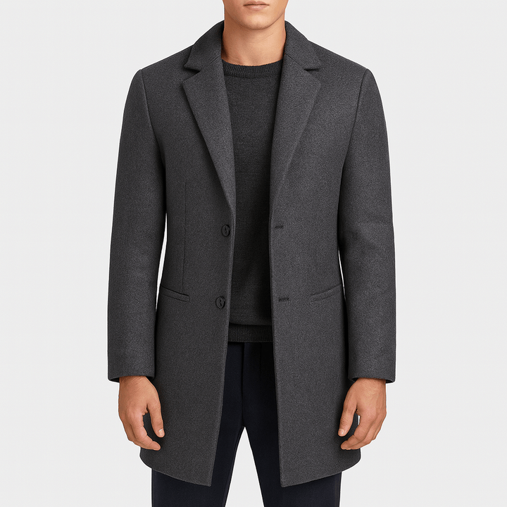 Men's Wool Coat with Classic Cut 