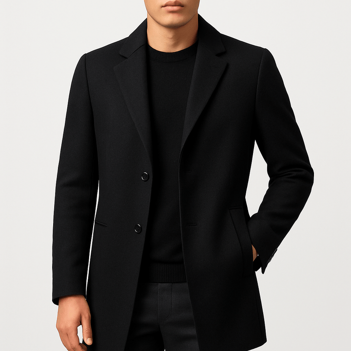 Men's Wool Coat with Classic Cut 