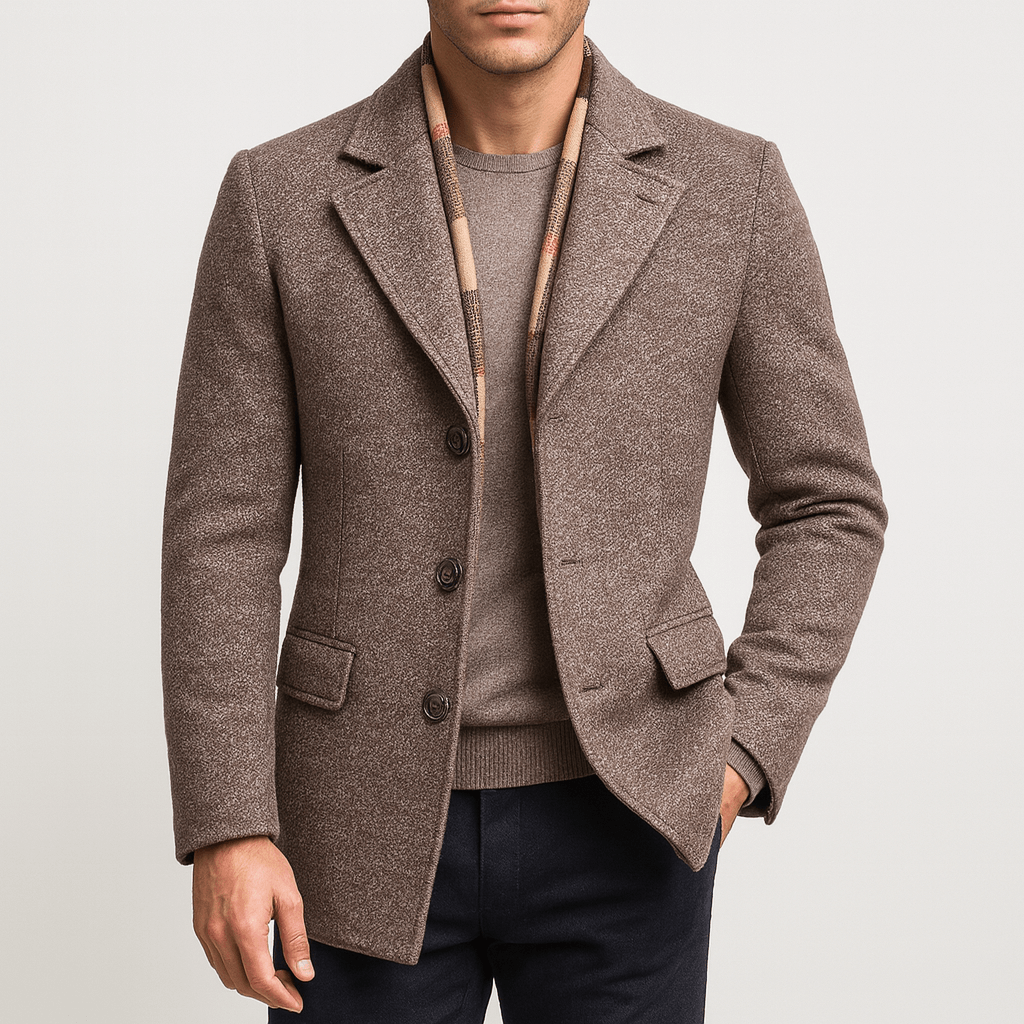 Men's Wool Coat with Elegant Appearance