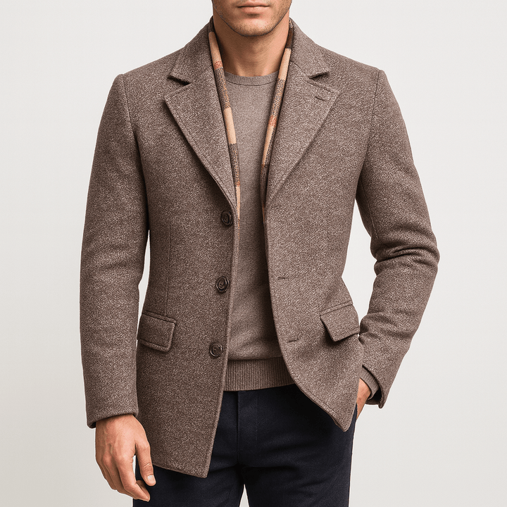 Men's Wool Coat with Elegant Appearance